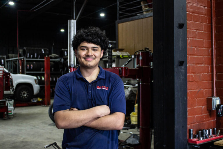 Jacob at Bebo's tire center